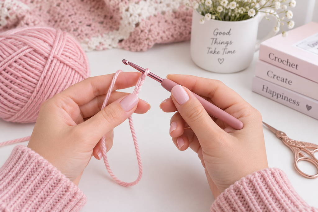 How to Hold a Crochet Hook